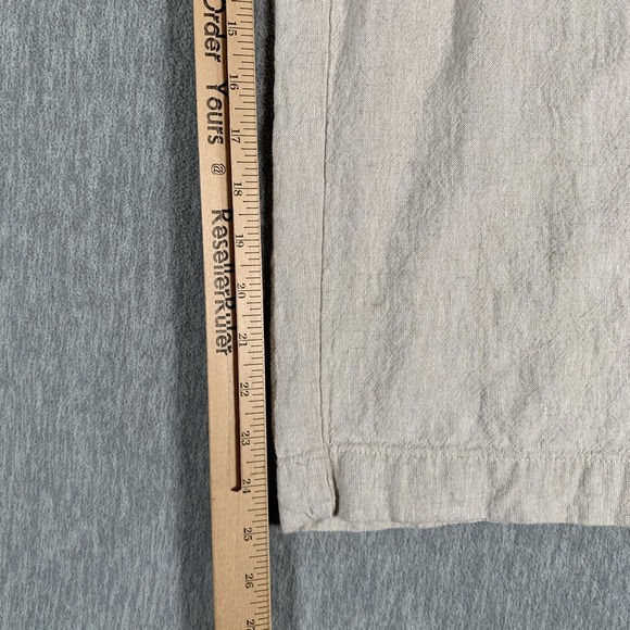 Sovere Pants Womens Medium Beige High Rise Wide Leg Linen Blend Pleated - Picture 8 of 11